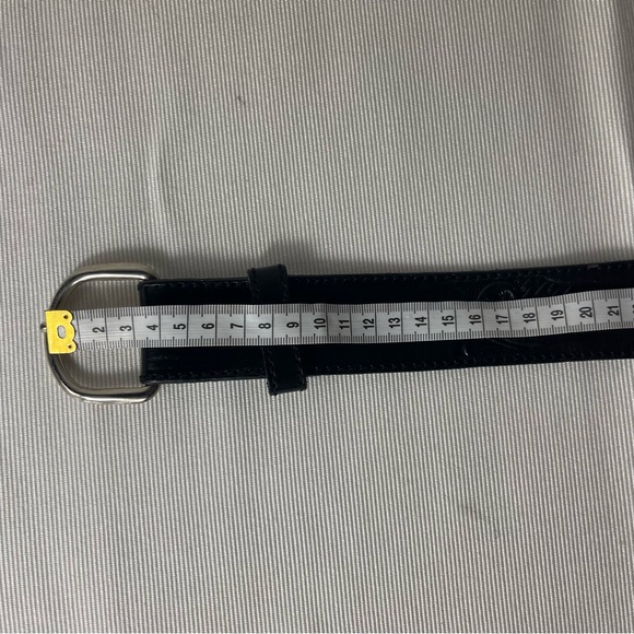 Silver Western Concho Cowboy Belt Black Tooled
Braided Leather Sz 44 - Picture 9 of 14